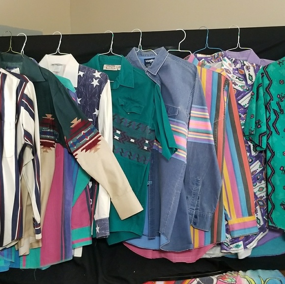wrangler Other - Lot of men's retro wrangler western shirts